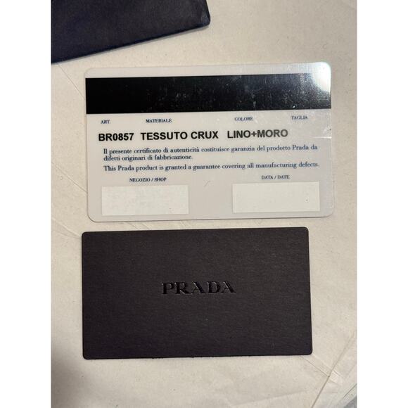 Prada Tessuto Y2K Crux Lino+Moro BR0857 Semitracolla Nylon Leather Shoulder Bag - Picture 13 of 16